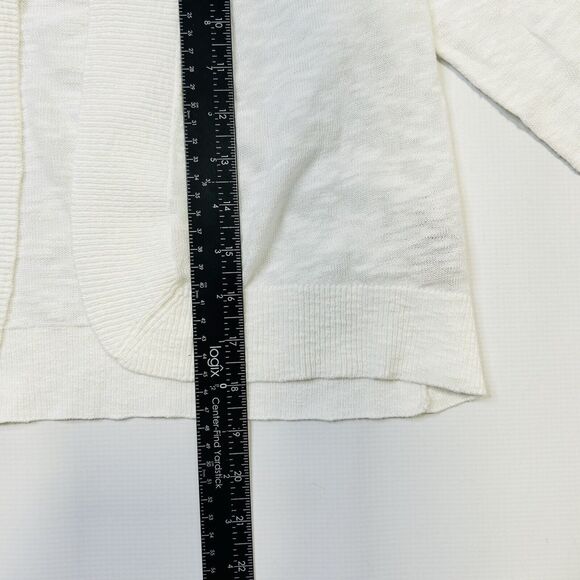 Soft Surroundings Playa Bonita Cardigan Women Med Ivory Sweater Open Front 2DF38 - Picture 12 of 12